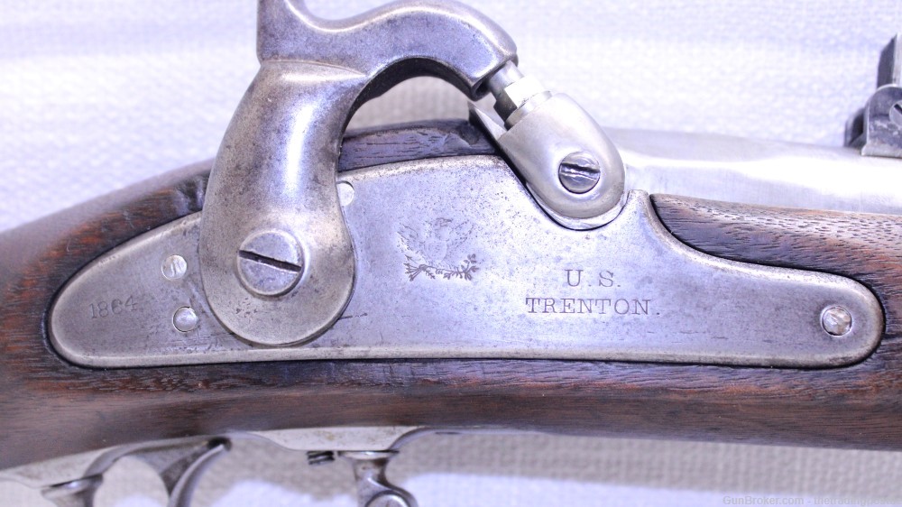 1864 ORIGINAL U.S. TRENTON LOCOMOTIVE CIVIL WAR RIFLED MUSKET .58cal-img-5