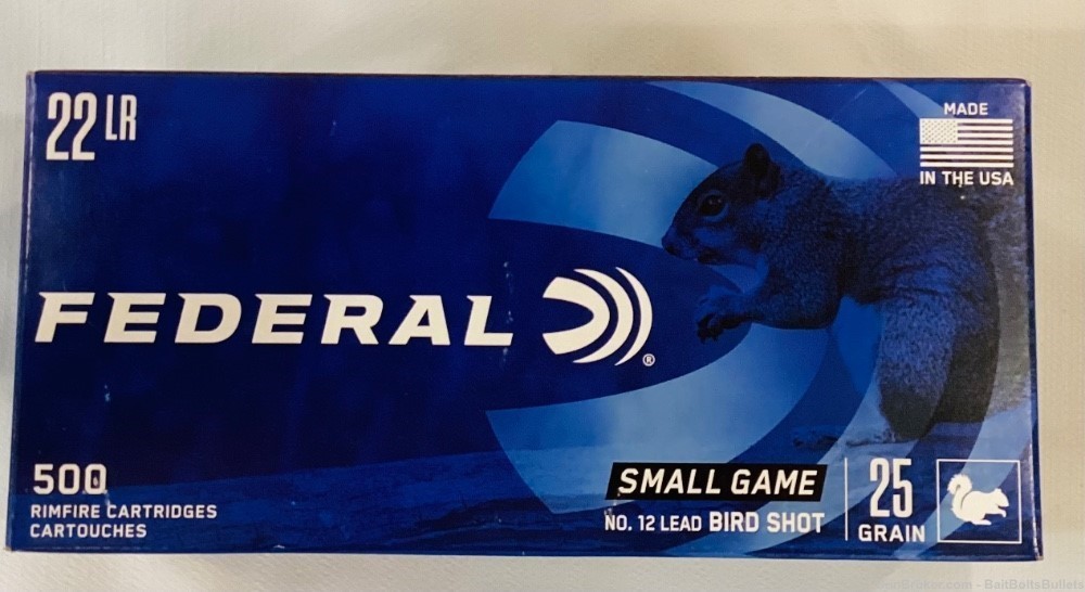 Federal 22LR Small Game Rat Bird Snake Shot 500rds. Free Shipping!-img-0
