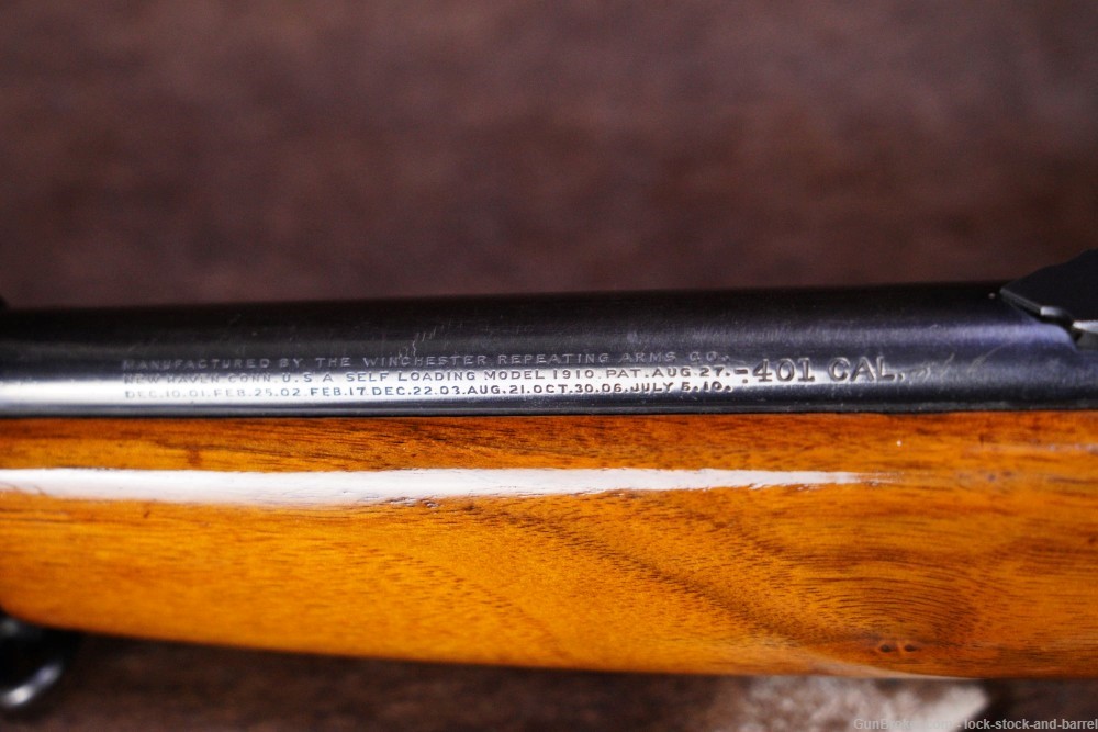 Winchester Model 1910 .401 Self Loading WSL Semi-Automatic Rifle, 1911 C&R-img-21
