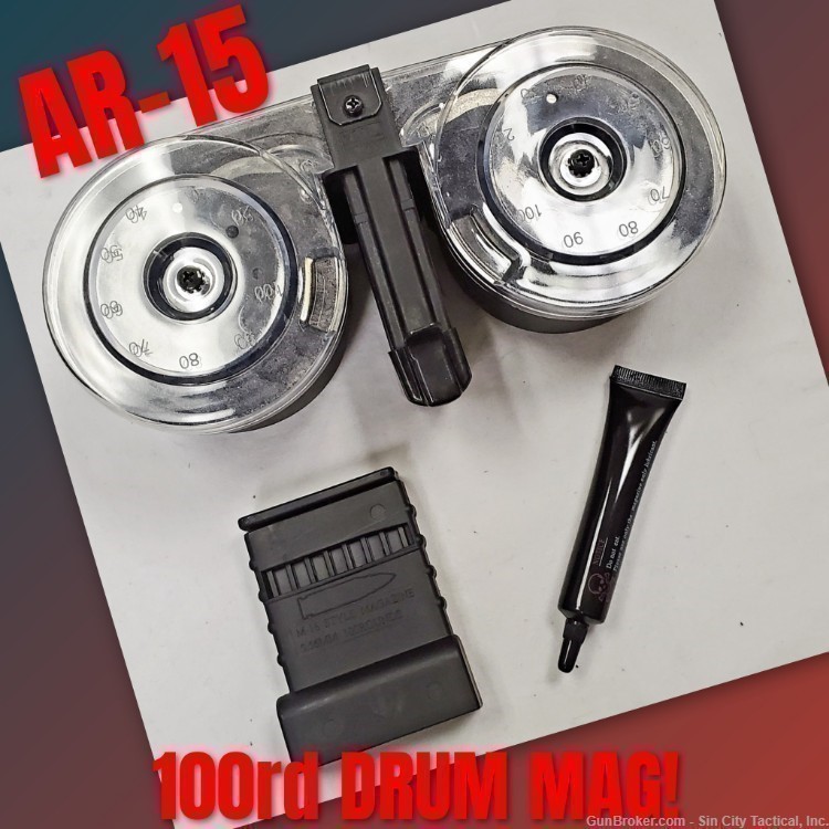 AR-15 100rd DRUM MAGAZINE! (Limited Quantity)-img-0