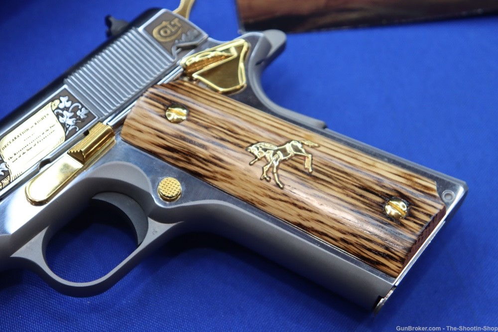 Colt 1911 Pistol LOST STATE OF FRANKLIN Gold Engraved 45ACP Stainless 45 SA-img-6