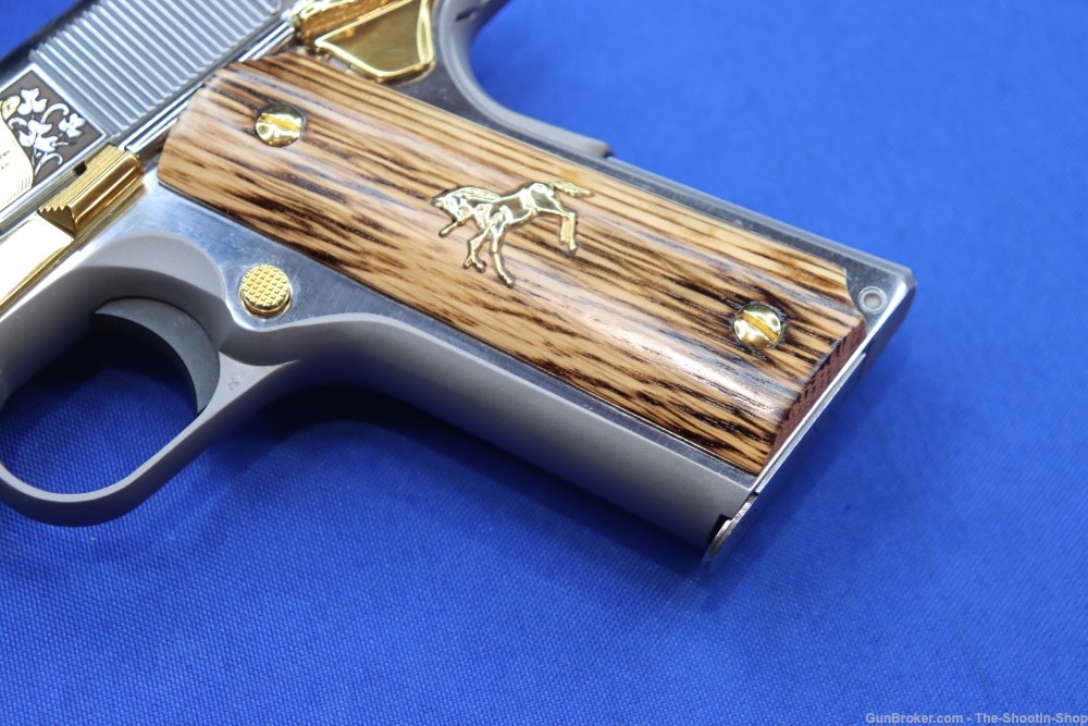 Colt 1911 Pistol LOST STATE OF FRANKLIN Gold Engraved 45ACP Stainless 45 SA-img-7