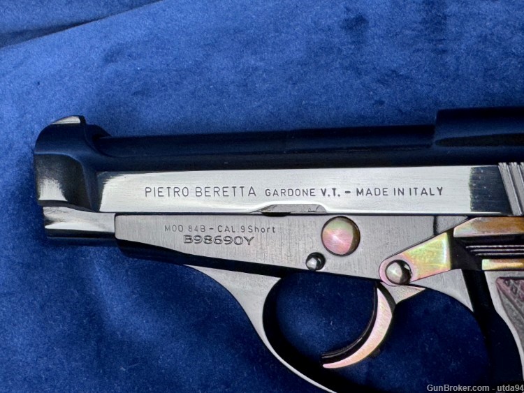 Beretta 84B Custom Blue BRIGHT Cheetah .380 RARE! $0.01 no reserve MTC153-img-11