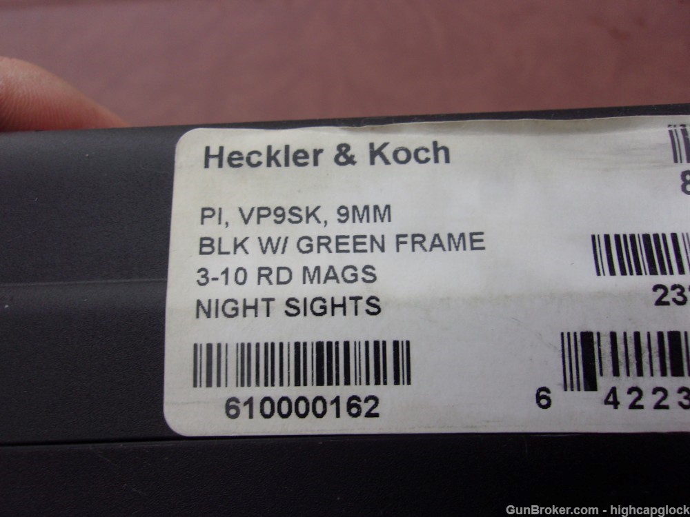 HK Heckler & Koch VP9 SK 9mm 3.25" Pistol Green Night Sights $1START-img-20