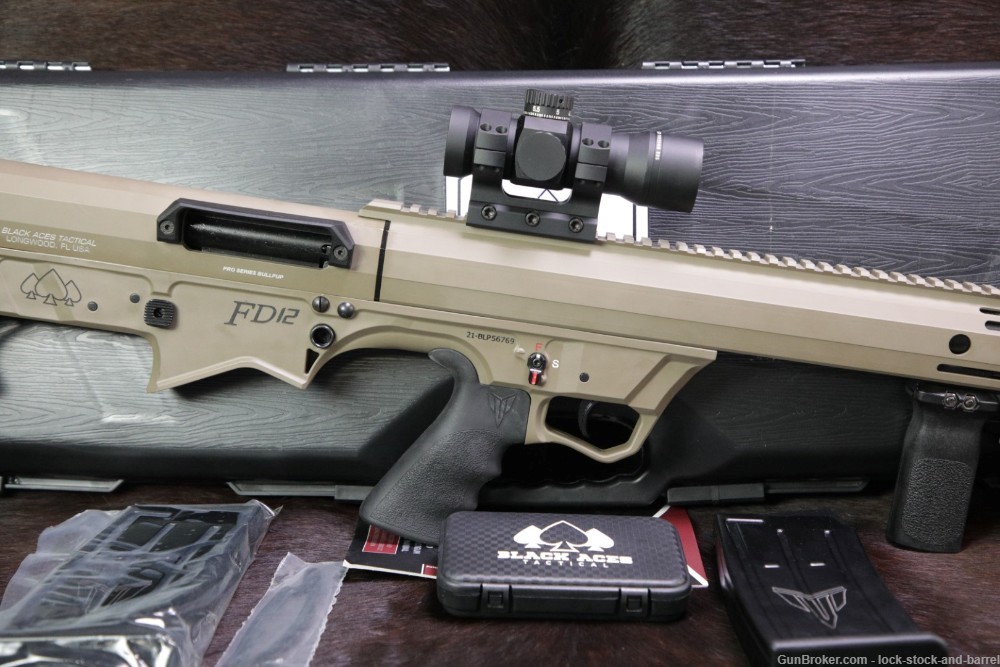 Black Aces Tactical FD12 FDE 12 Gauge 3" 18.5" Pro Series Bullpup Shotgun -img-2
