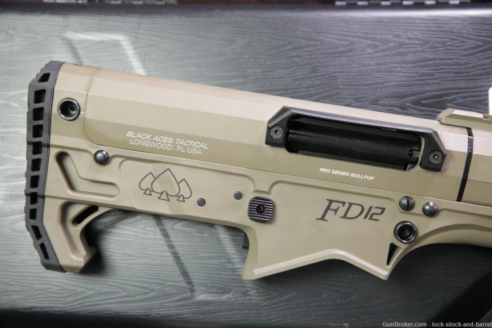 Black Aces Tactical FD12 FDE 12 Gauge 3" 18.5" Pro Series Bullpup Shotgun -img-3