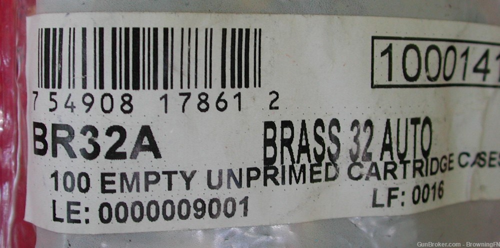 100 NEW .32 ACP Auto Automatic Brass Cases for Reloading 7.65mm A.C.P.-img-2
