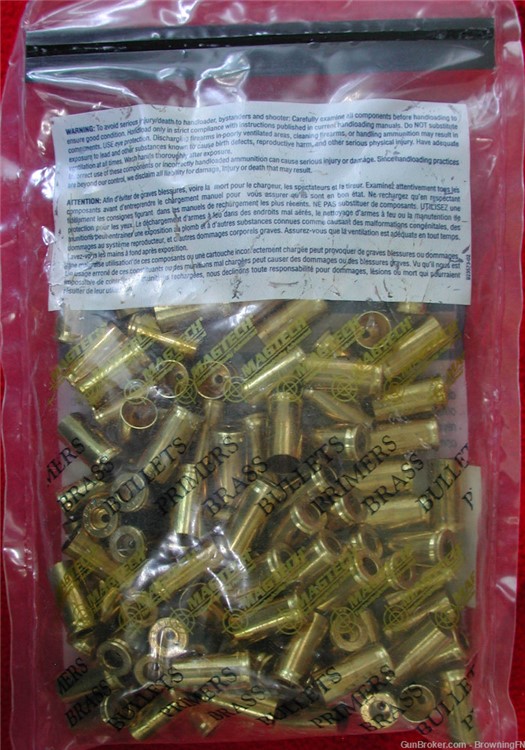 100 NEW .32 ACP Auto Automatic Brass Cases for Reloading 7,65mm A.C.P.-img-0