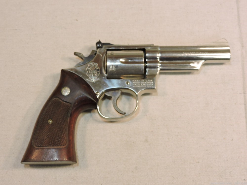 Smith & Wesson Model 19-4 .357 Magnum Double Action Nickel Revolver-img-1