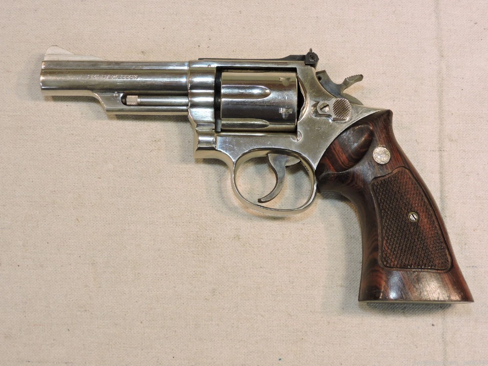 Smith & Wesson Model 19-4 .357 Magnum Double Action Nickel Revolver-img-2