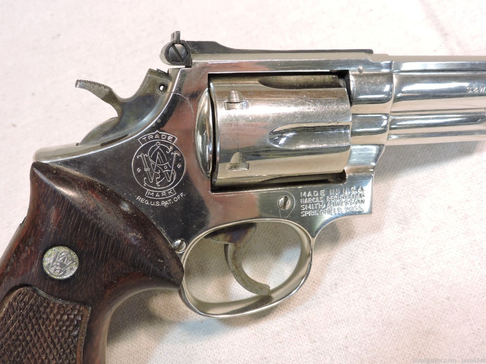 Smith & Wesson Model 19-4 .357 Magnum Double Action Nickel Revolver-img-10