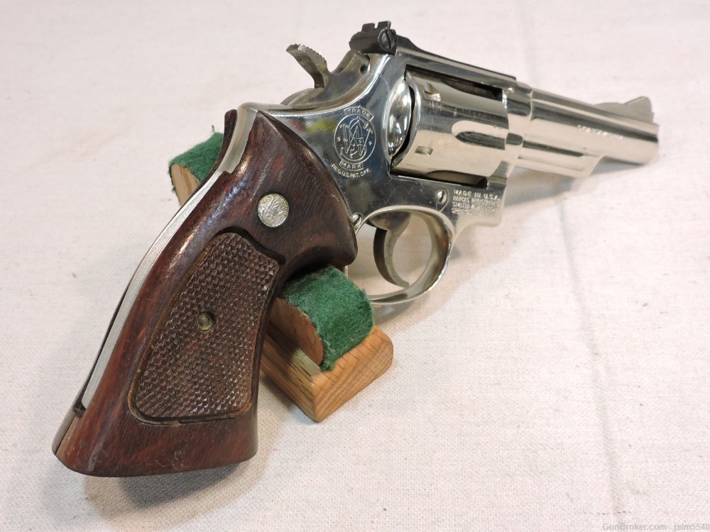 Smith & Wesson Model 19-4 .357 Magnum Double Action Nickel Revolver-img-5