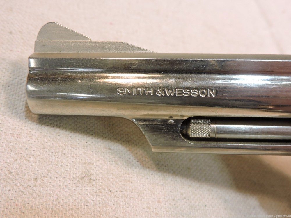Smith & Wesson Model 19-4 .357 Magnum Double Action Nickel Revolver-img-15