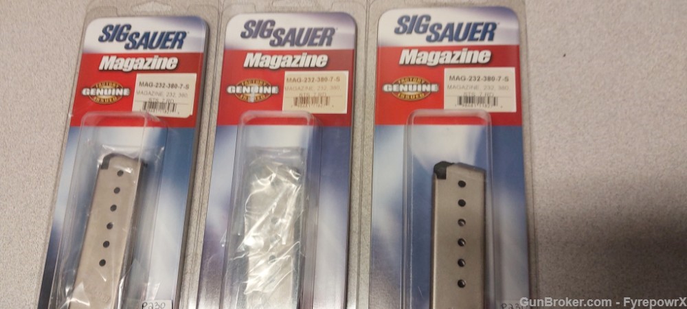 SIig Sauer P230 / P232 FACTORY .380 magazines stainless / nickel  !RARE!-img-3