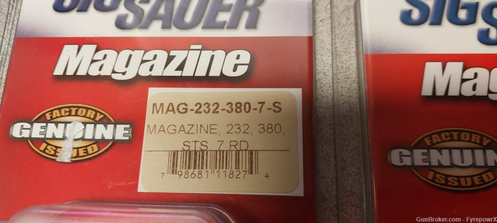 SIig Sauer P230 / P232 FACTORY .380 magazines stainless / nickel  !RARE!-img-2