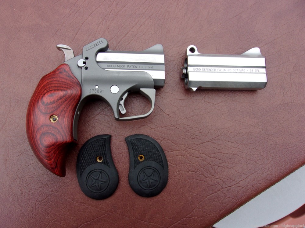Bond Arms Roughneck 9mm & .357 Mag & .38 Spcl Stainless Derringer & Holster-img-2