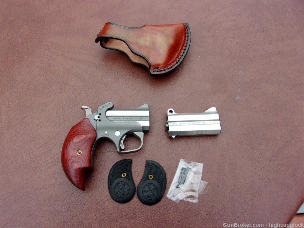 Bond Arms Roughneck 9mm & .357 Mag & .38 Spcl Stainless Derringer & Holster-img-21