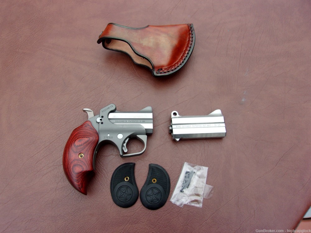 Bond Arms Roughneck 9mm & .357 Mag & .38 Spcl Stainless Derringer & Holster-img-1