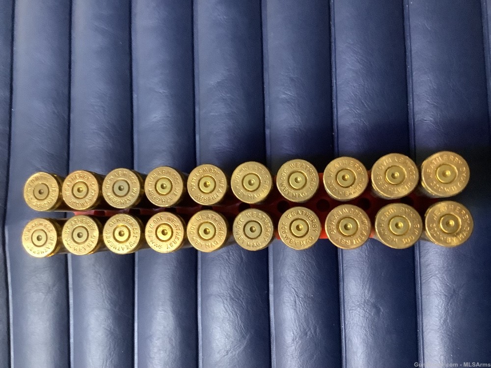 60-300 Weatherby Magnum     Once fired Casings  -img-1