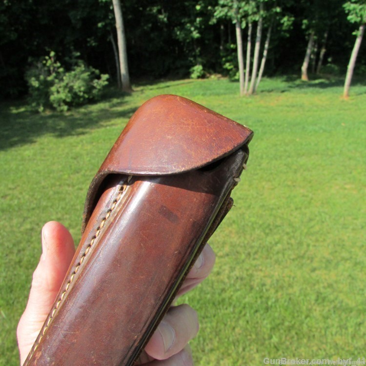 IMPERIAL GERMAN WWI LUGER P08 9MM BROWN LEATHER HOLSTER DATED 1918-img-11
