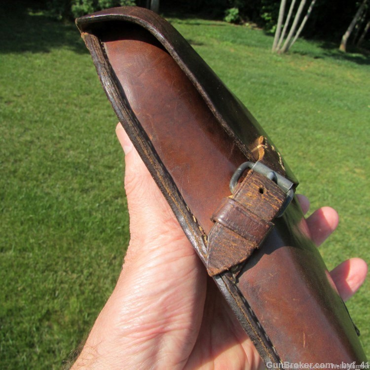 IMPERIAL GERMAN WWI LUGER P08 9MM BROWN LEATHER HOLSTER DATED 1918-img-14
