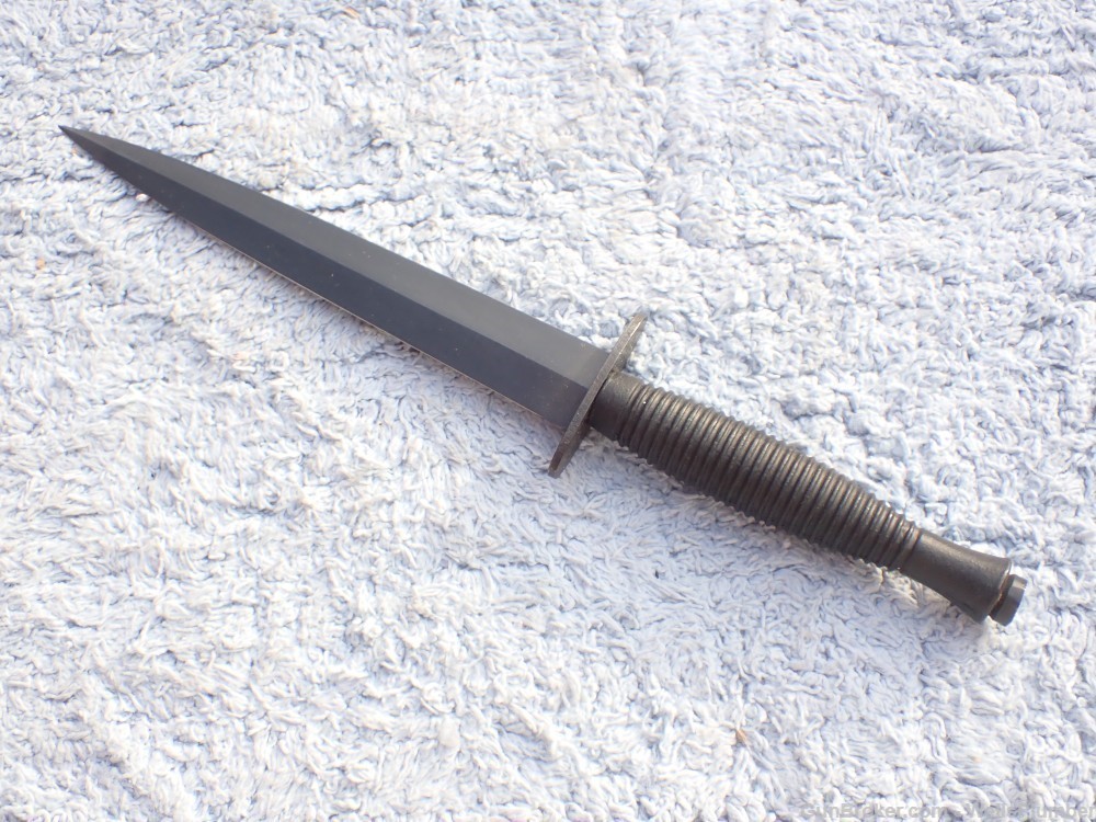 BRITISH F/S STILETTO NATO SHEFFIELD ENGLAND 1976 FIGHTING KNIFE w/ SCABBARD-img-7