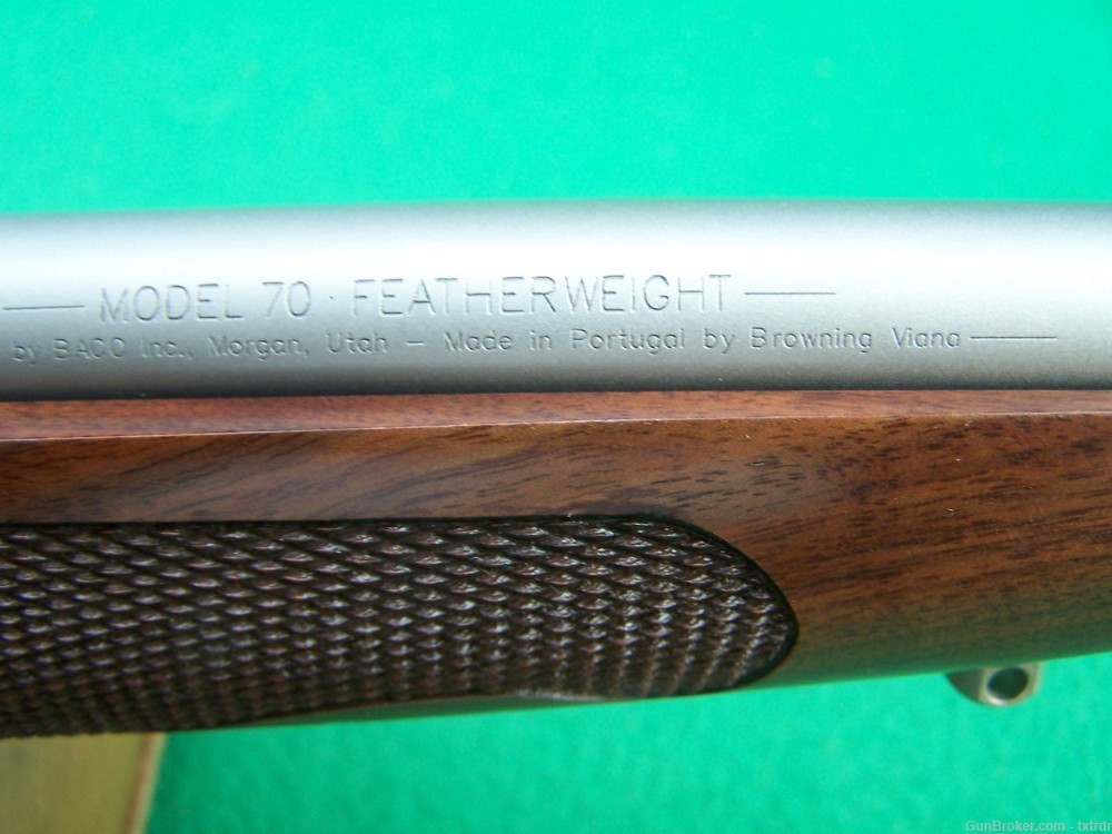 AS NEW WINCHESTER 70 FEATHERWEIGHT, 300 WIN MAG, 24" STAINLESS, BOX & PPRS-img-11