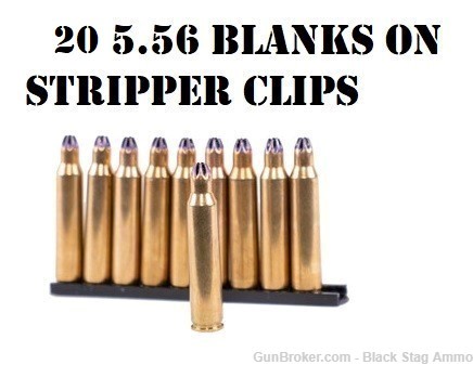20 rounds new 556 .223 blanks blank ammo M200 5.56 for can cannon SALE-img-0