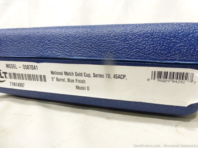 NIB Colt Gold Cup 1911 National Match 45 ACP Adjustable Sights 05870A1-img-10
