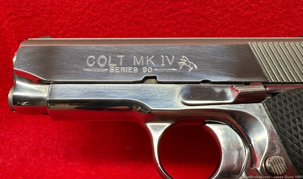  Colt Officers MK IV  .45 ACP Pistol In Box UNFIRED BRIGHT STAINLESS 1995 -img-19