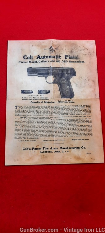 Colt Model 1903 Pocket Hammerless .32 box..Awesome Find Rare! NR-img-13