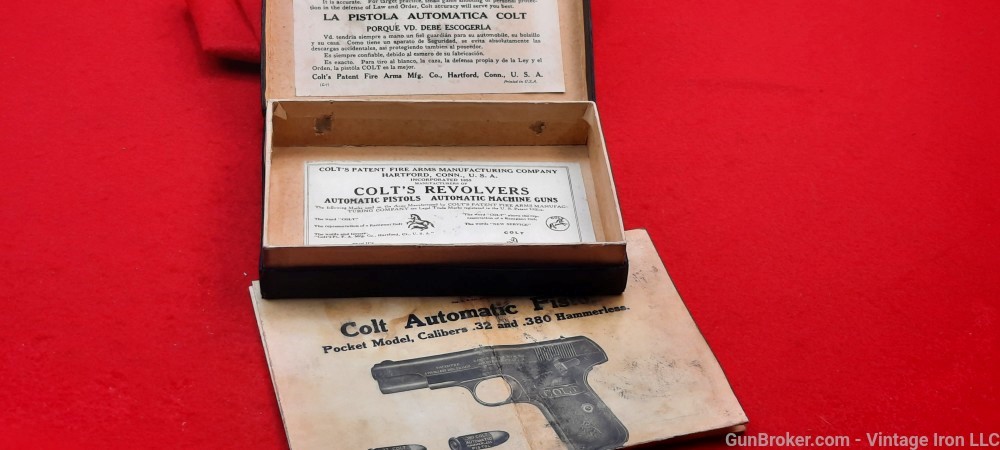 Colt Model 1903 Pocket Hammerless .32 box..Awesome Find Rare! NR-img-3