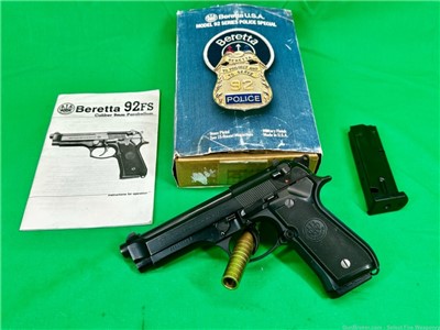 RARE Beretta Police Special 92fs 92 FS 9 9mm PS Marked! m9 in box