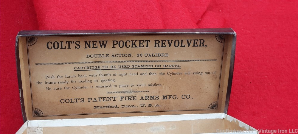 Colt New Pocket Double Action Revolver Box .32 Colt 2 1/2" barrel *1895* NR-img-4