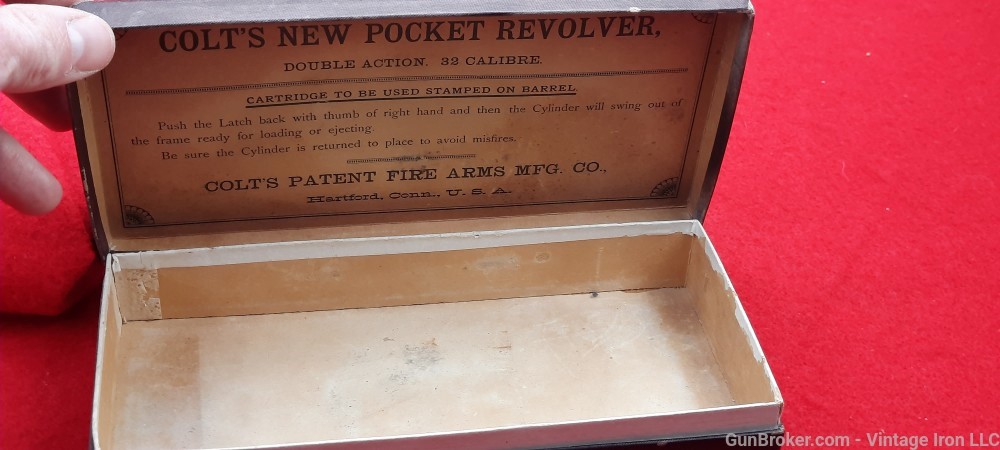 Colt New Pocket Double Action Revolver Box .32 Colt 2 1/2" barrel *1895* NR-img-3