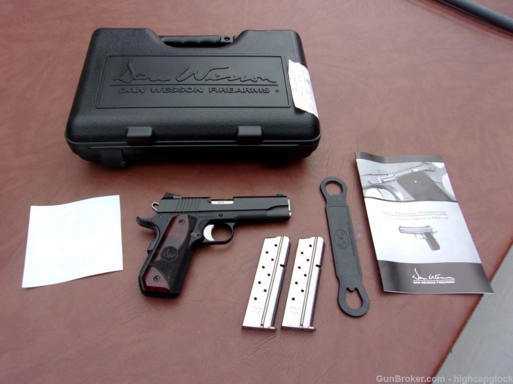 Dan Wesson Guardian 9mm 1911 Commander Pistol Night Sights 99% Box $1START-img-37