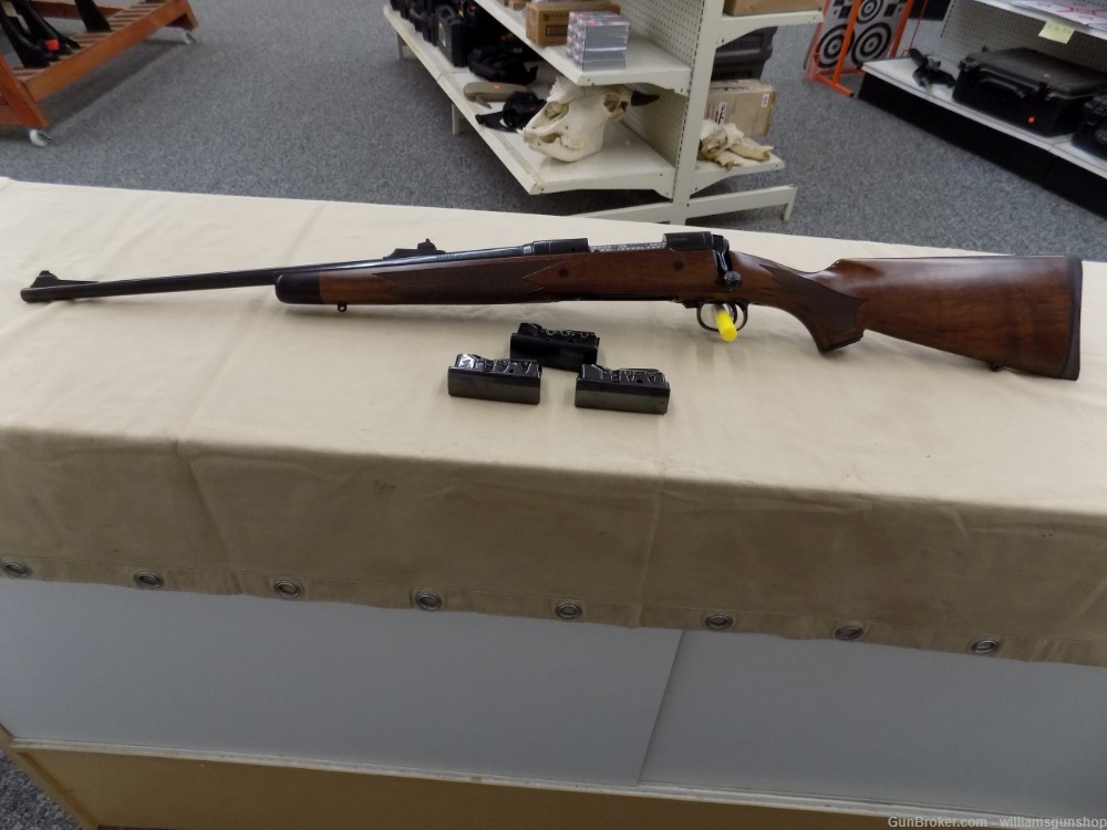 Savage 14 Left Hand, DBM .243 22" BBL, 3-Mags Deluxe Walnut Stock/Bluing-img-0