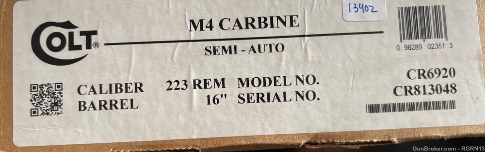 Colt M4 Carbine Mod. CR6920 .223/5.56NATO Semi-Auto 16” barrel 30 rounds -img-9