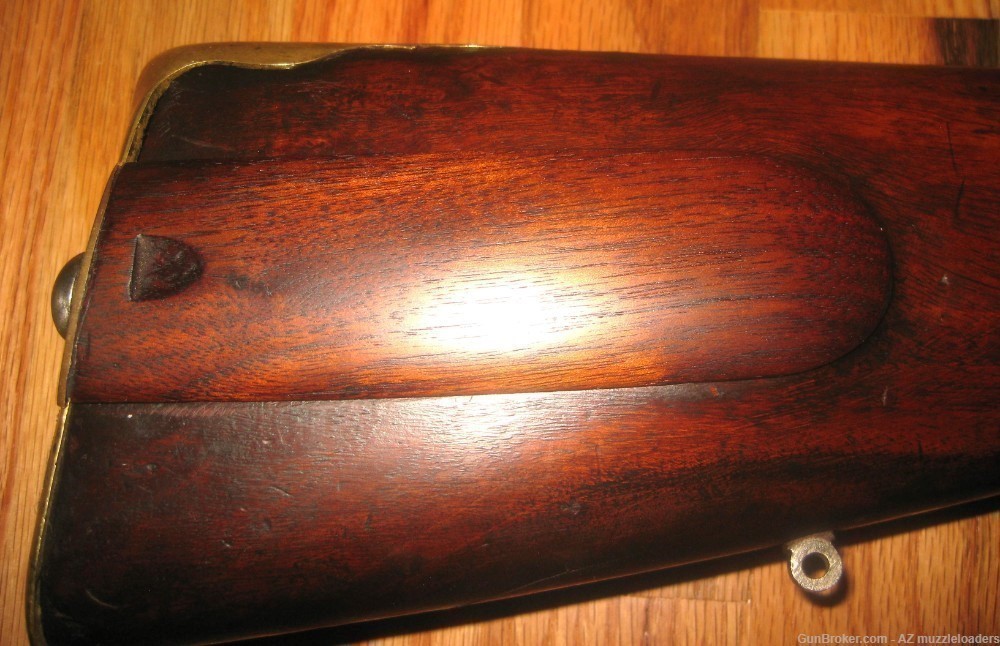 Antique Jaeger Flintlock Rifle Marked 1799. 68 caliber Swamped  Barrel-img-10