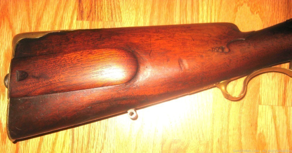Antique Jaeger Flintlock Rifle Marked 1799. 68 caliber Swamped  Barrel-img-1