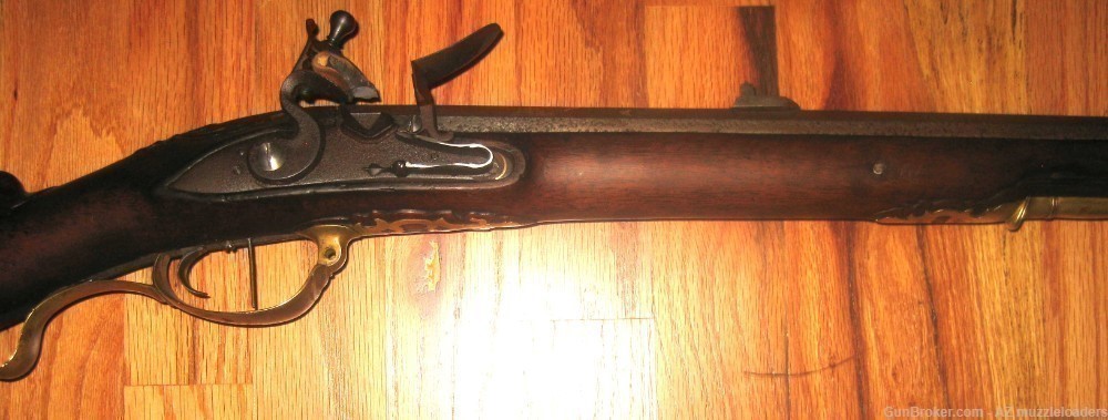 Antique Jaeger Flintlock Rifle Marked 1799. 68 caliber Swamped  Barrel-img-2