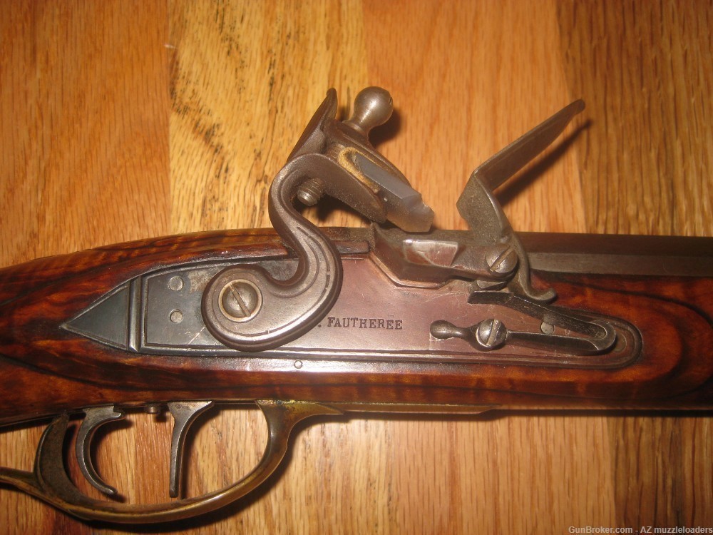 Fautheree Flintlock Rifle 50 Cal Bill Large Barrel Muzzleloader Curly Maple-img-14