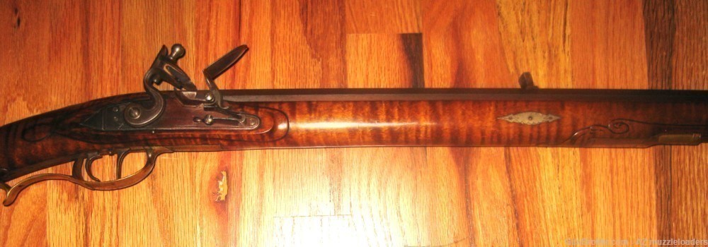 Fautheree Flintlock Rifle 50 Cal Bill Large Barrel Muzzleloader Curly Maple-img-2