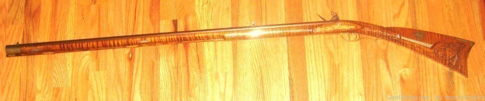 Fautheree Flintlock Rifle 50 Cal Bill Large Barrel Muzzleloader Curly Maple-img-7