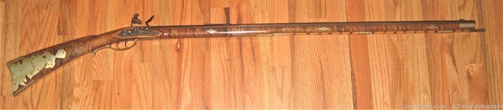Ray Miller Lehigh style Flintlock Rifle, 45 Cal, L&R lock, Curly Maple -img-0