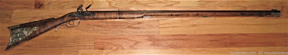 Custom 45 Cal Flintlock Muzzleloader, Siler Lock, Hoyt Barrel, Curly Maple-img-0