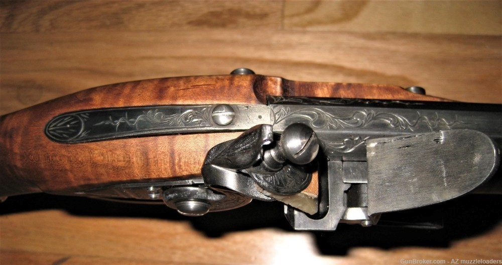 Custom 45 Cal Flintlock Muzzleloader, Siler Lock, Hoyt Barrel, Curly Maple-img-10