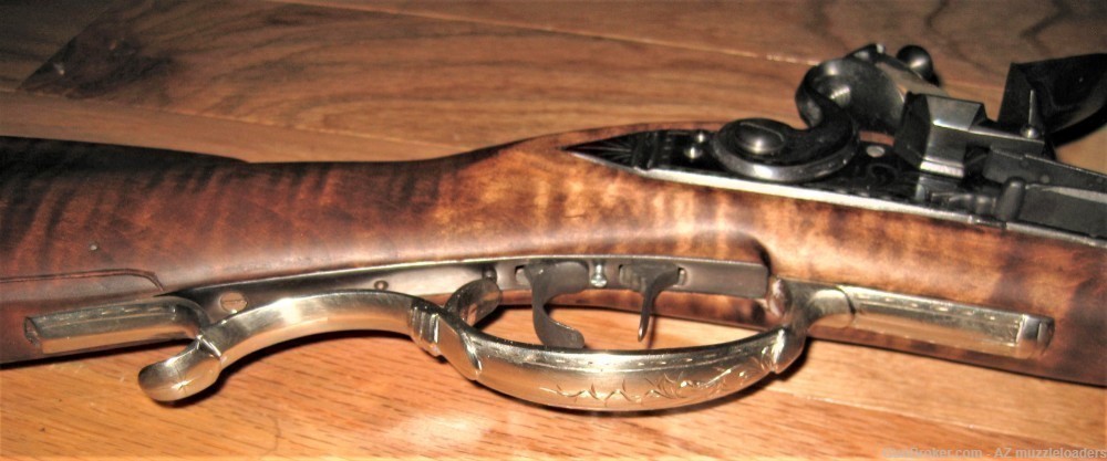 Custom 45 Cal Flintlock Muzzleloader, Siler Lock, Hoyt Barrel, Curly Maple-img-19