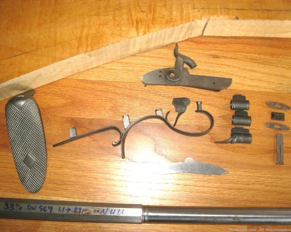English Sporting rifle parts set.   L&R lock, Colerain 20 gauge smoothbore-img-1