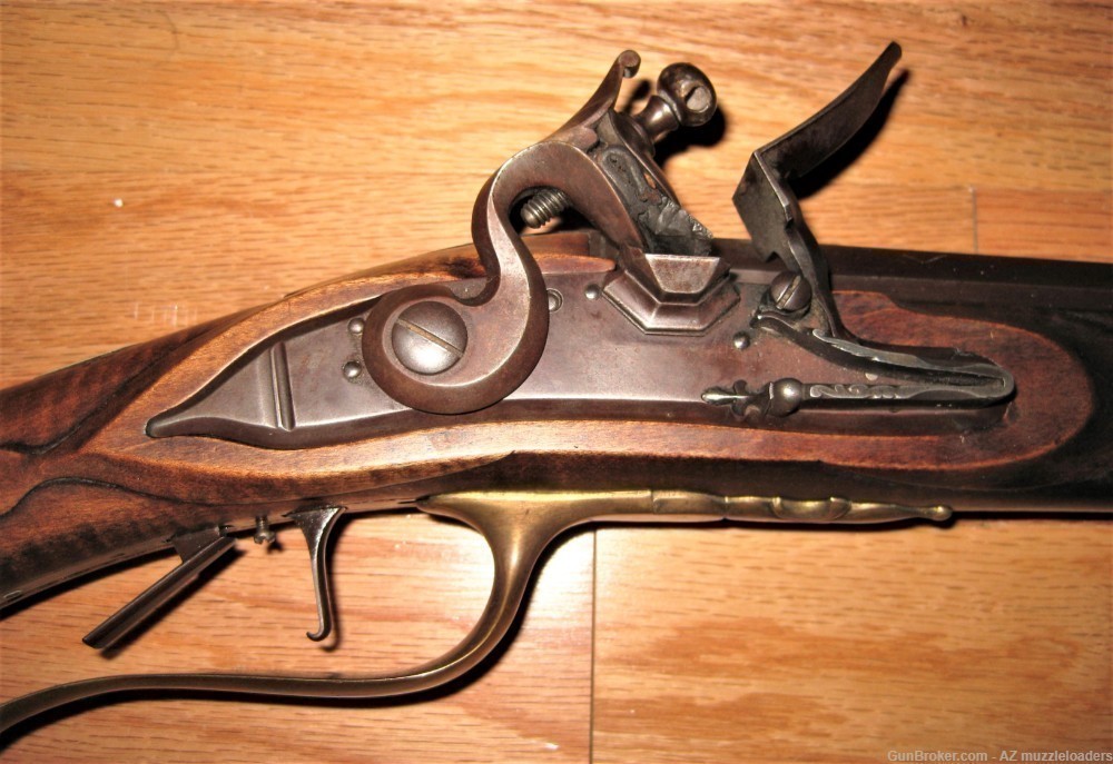 Jaeger Flintlock Rifle, 50 Cal Getz, Davis Lock, Curly Maple Custom Swamped-img-3